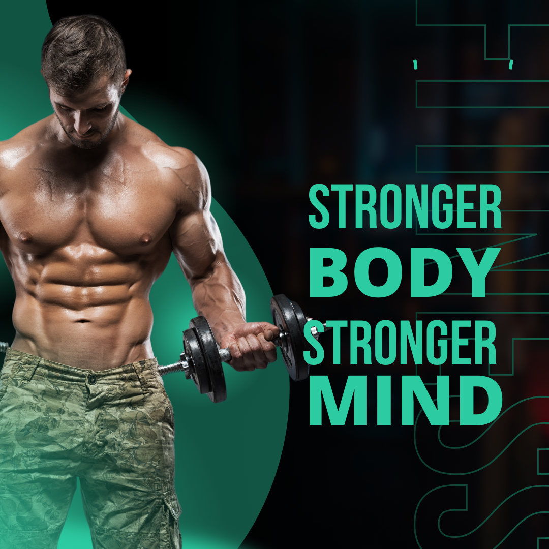 Green and Black Illustrative Fitness Gym Instagram Post